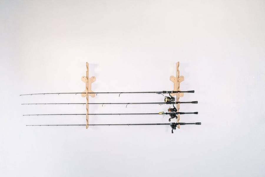 Fishing Rod Rack - Horizontal, Holds 6 Rods - LIGHTEE