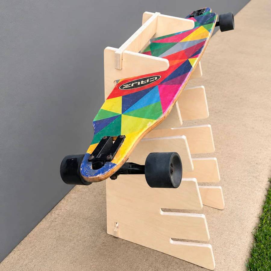 Skateboard Rack - Freestanding, Birch Ply - HARRIE FS