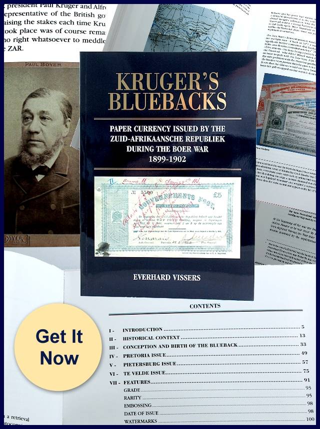 *#* NEW!! - 2018 Kruger Bluebacks Currency Issued by the Z A R During the II Anglo Boer War Book *#*