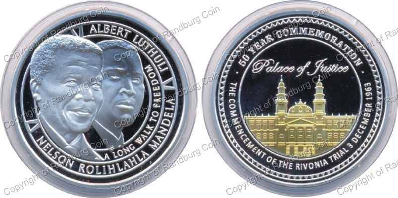 *#* 2013 Norway Silver 1 oz Medallion - Mandela/Luthuli Rivonia Trial - Coin ONLY *#*