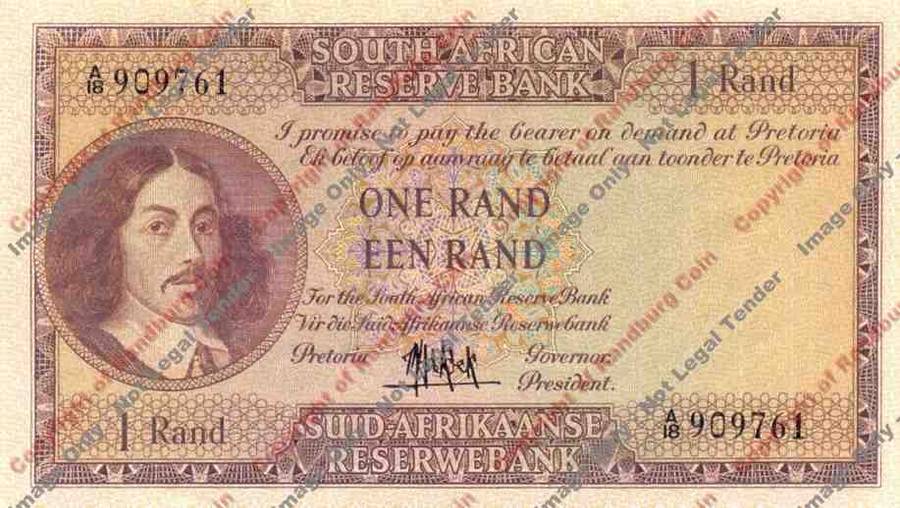 *#* MH DE KOCK - 4th Issue - One Rand Eng/Afr - AU *#*