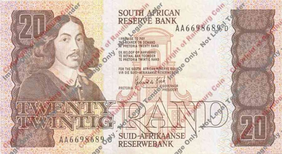 *#* GPC De Kock 3rd Issue- 1989 AATwenty Rand - EF+ *#*