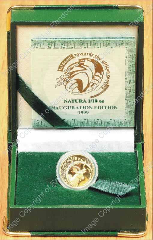 *#* 1999 SA Gold Natura Kudu Inauguration One Tenth Ounce Mintage 600 only *#*
