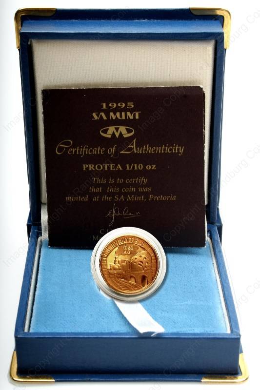*#* 1995 One Tenth oz Gold Protea Railways Mintage 1217 *#*