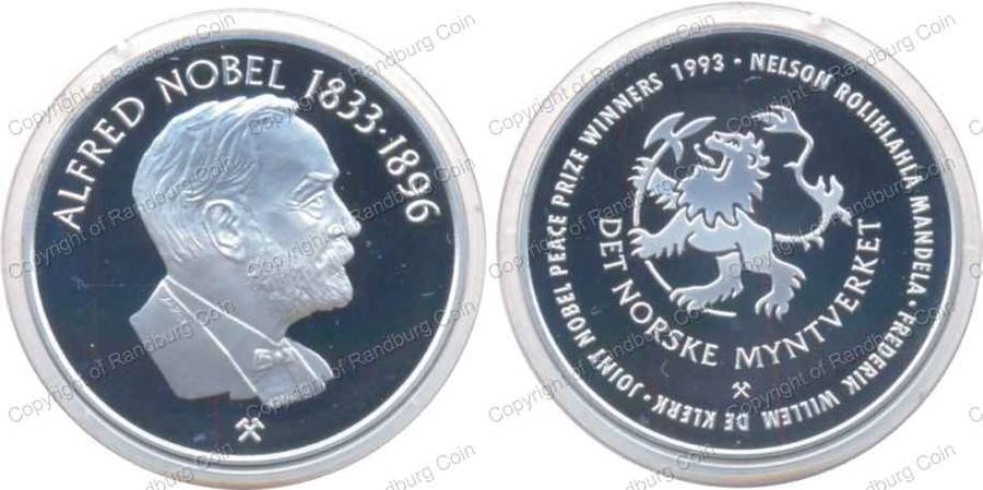 *#* Norway Mint Silver 1oz Alfred Nobel Medallion - MdK *#*
