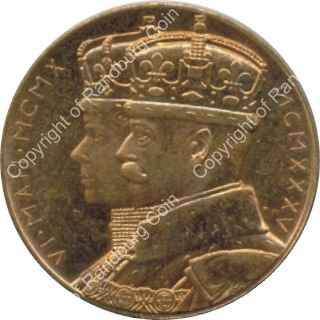 SA 1935 Union of SA KingGeorge v silver jubilee medallion 2ob