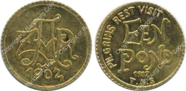 *#* SA 1987 Imitation Veldpond-Pilgrims Rest visit Gold-plated medallion *#*