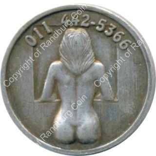 SA Gold Exchange Heads and Tails silver token rev