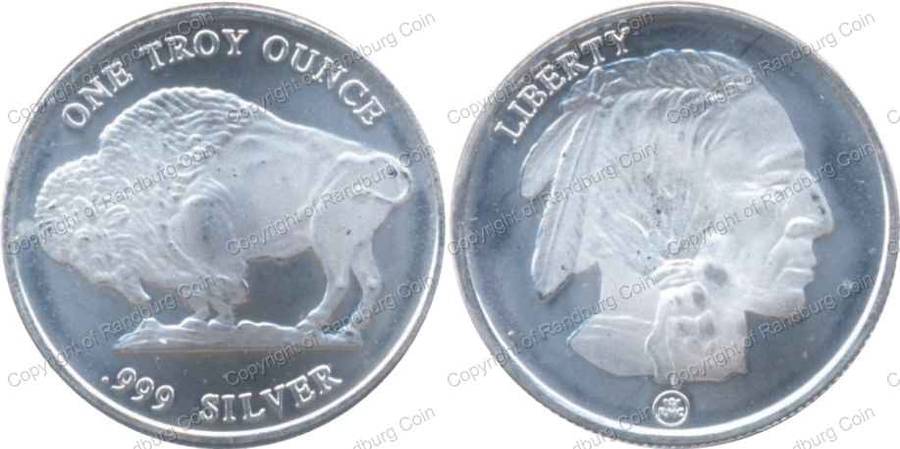 *#* USA Silver 1 oz Indian Head/Bison Medallion *#*