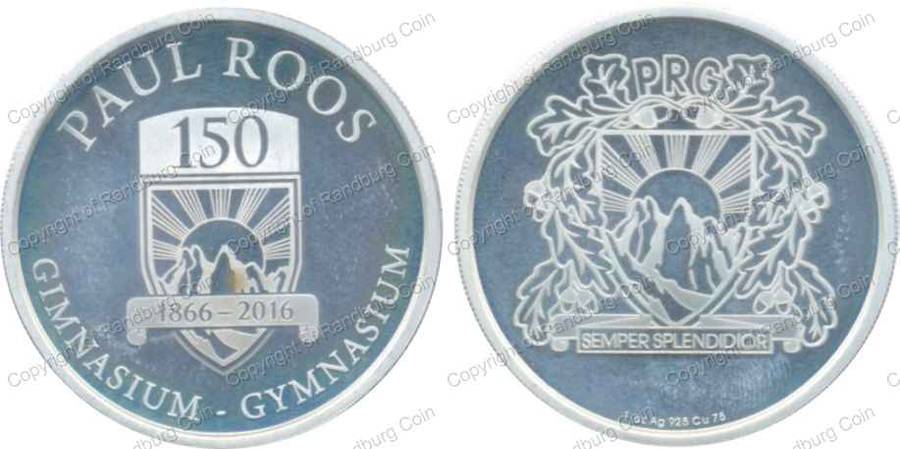 *#* 2016 Sterling Silver 1oz 150Yr Anniversary of Paul Roos Medal ONLY *#*