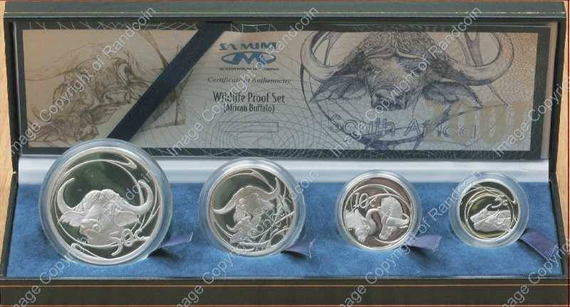 *#* 2001 SA Silver Proof Buffalo Set in Velvet Case Mintage 746 *#*