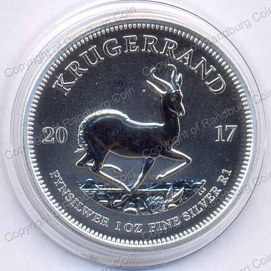 *#* 2017 SILVER 1 oz 50th Ann P UNC KRUGERRAND in capsule, zip-lock bag with cert *#*