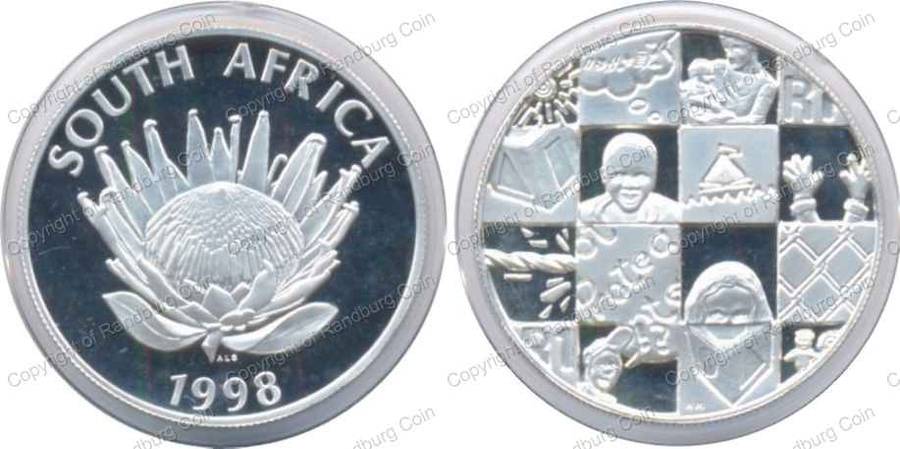 *#* SA Silver R1 Proof 1998 Year of the Child Mintage 1999 - Coin ONLY *#*
