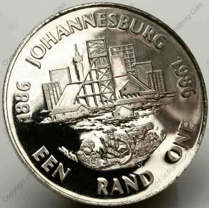 *#* 1986 SA Silver R1 Protea Uncirculated Jhb Digger Mintage 6 871*#*