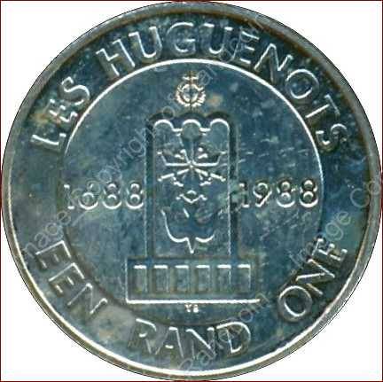 *#* 1988 SA Silver R1 Protea Uncirculated Huguenots Mintage 5 497*#*