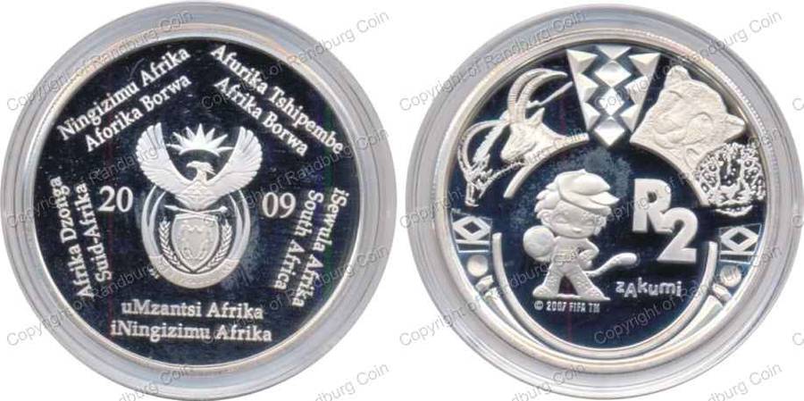 *#* 2009 Silver 1oz R2 FIFA 2010 World Cup Zakumi - coin ONLY *#*