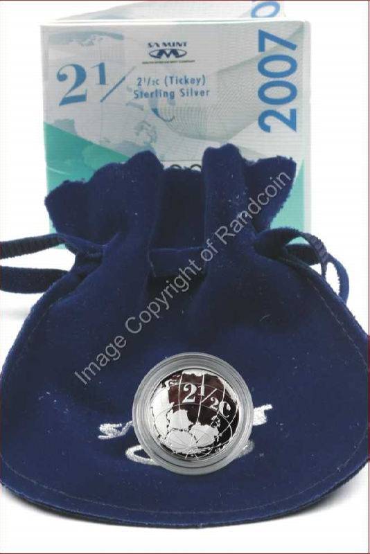 *#* 2007 SA Silver Polar Year  2 1/2c Tickey total Mintage 1170 *#*