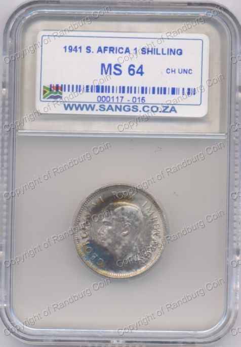 *#* 1941 SHILLING SANGS SLABBED MS 64 *#*