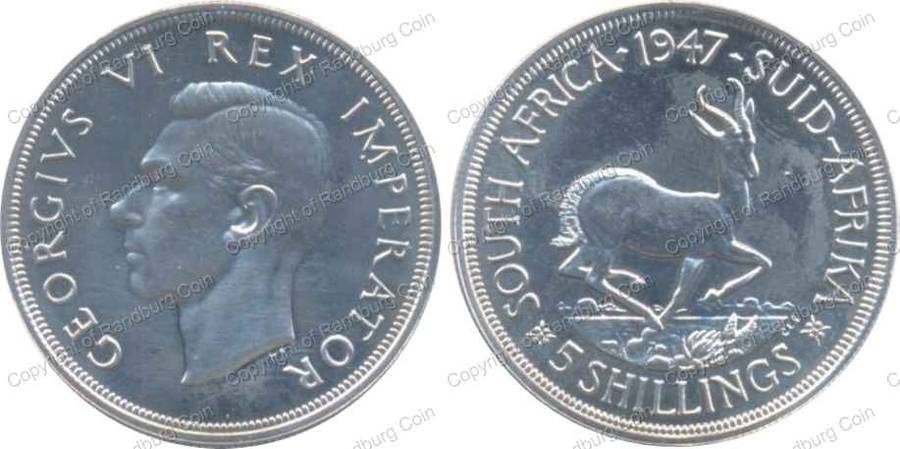 *#* 1947 South African Proof Silver Crown *#*