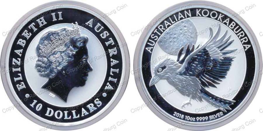 *#* Australia 2018 - 10 oz Kookaburra Pure Silver $10 *#*