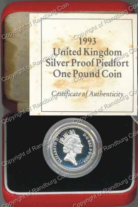 *#* Great Britain 1993 - Proof Silver Piedfort 1 Pound Coin *#*
