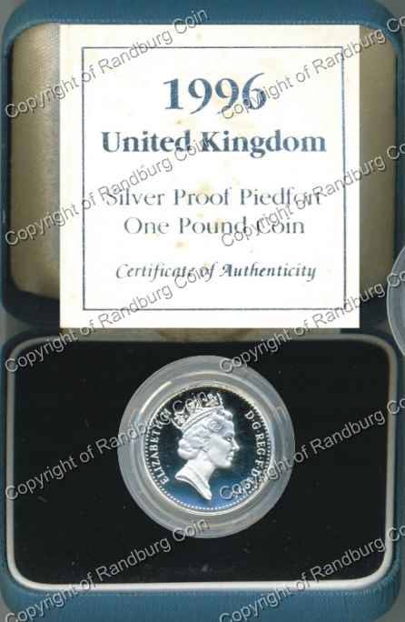 *#* Great Britain 1996 - Proof Silver Piedfort 1 Pound Coin *#*