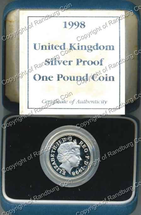 *#* Great Britain 1998 - Proof Silver 1 Pound Coin *#*