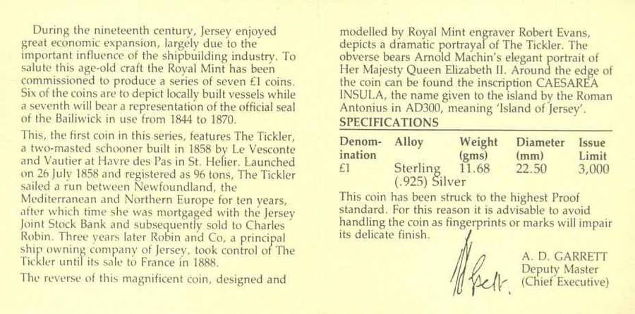 Jersey_1991_1_pound_silver_proof_The_Tickler_cert_rev