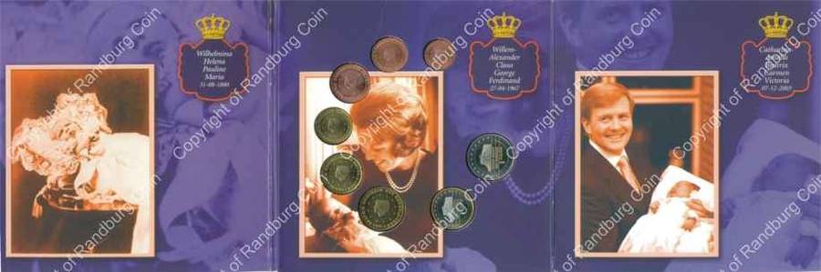 Netherlands 2003 Royal Birth mint set with silver medallion ob1