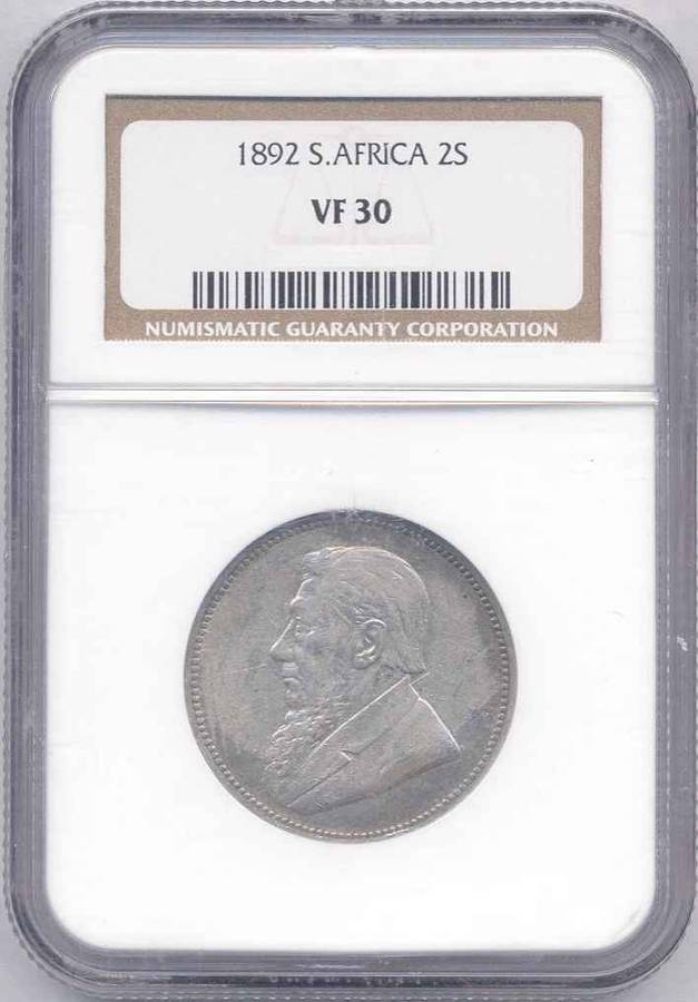 *#* PROMO!!! - Half Price!! - 1892 TWO SHILLING NGC SLABBED VF 30 *#*