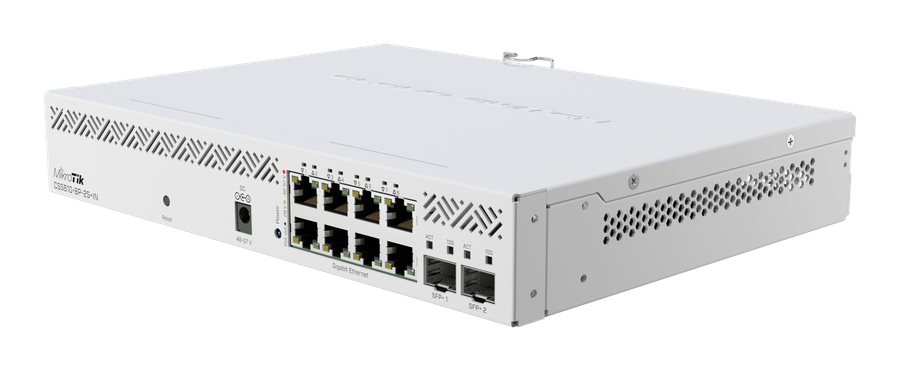 MikroTik Cloud Smart Switch 8 Port PoE 2 SFP+ desktop enclosure | MT-RBCSS610-8P-2S+IN