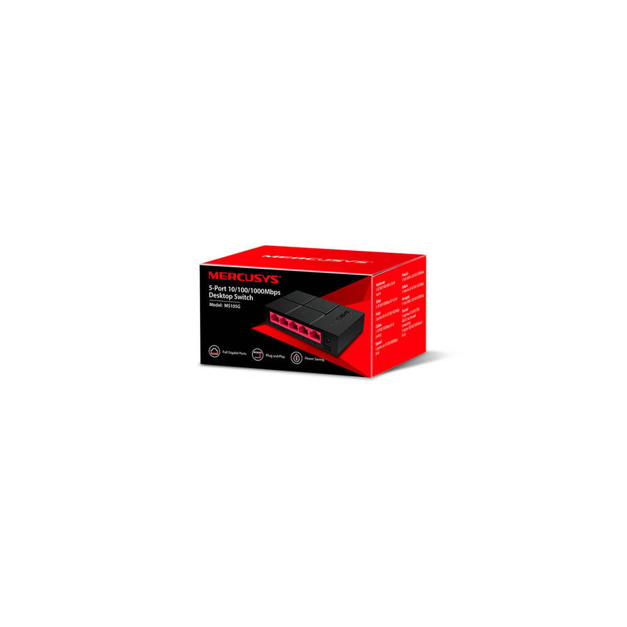 MERCUSYS 5-PORT 10/100/1000MBPS DESKTOP SWITCH