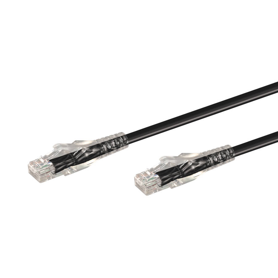 LINKQNET 0.5M RJ45 CAT6 ANTI-SNAG MOULDED PVC NETWORK FLYLEAD - BLACK