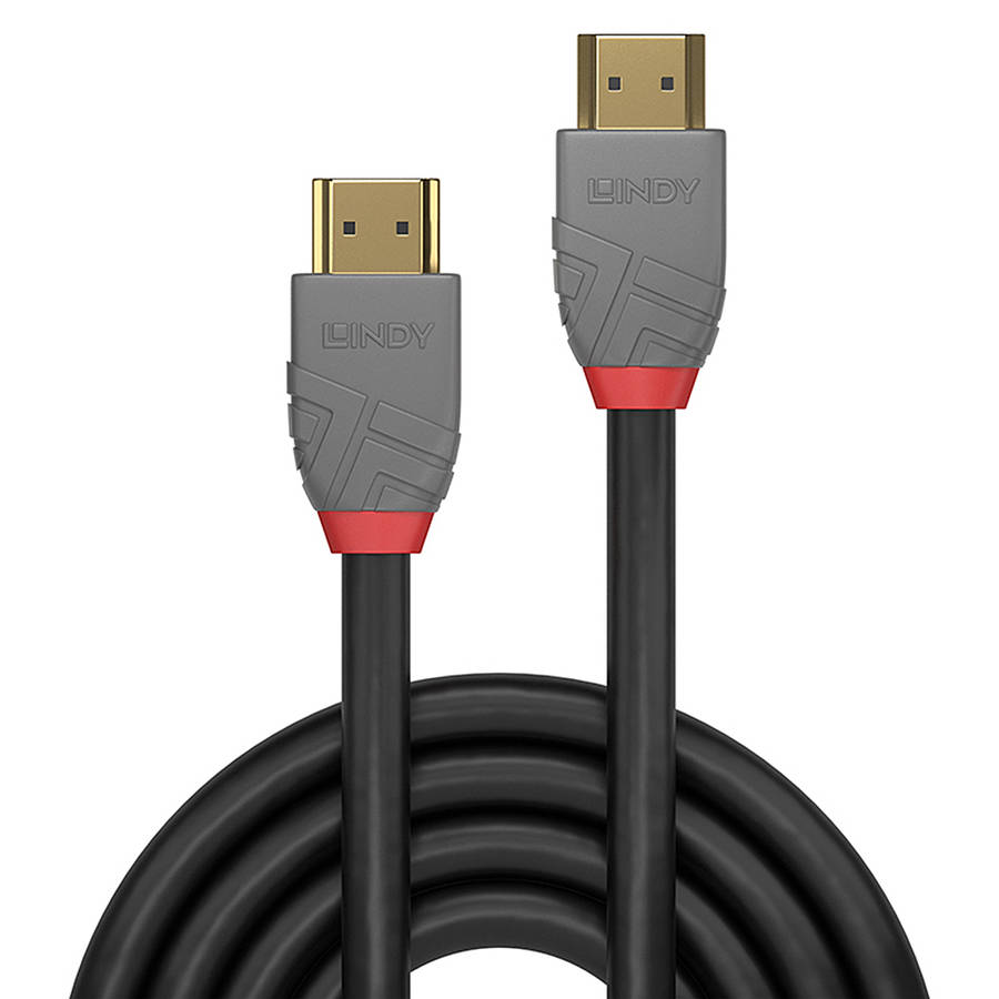 LINDY 0.5M HDMI MM HIGH SPEED CABLE-ANTHRA (36961)