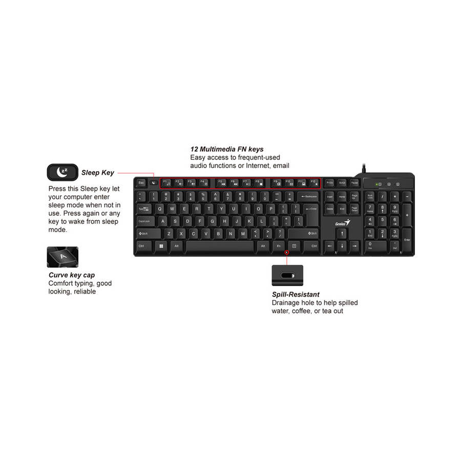 GENIUS 1.5M USB CLASSIC KEYBOARD*