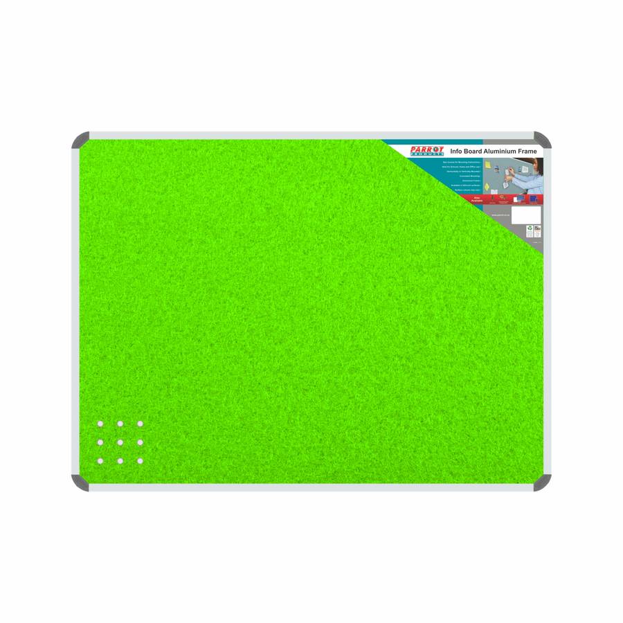 INFO BOARD ALUMINIUM FRAME 900*600MM LIME GREEN