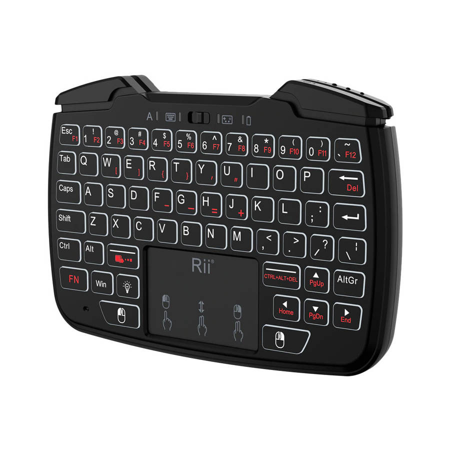ZOWEETEK RII 2IN1 WIRELESS GAMEPAD & KEYBOARD BLK