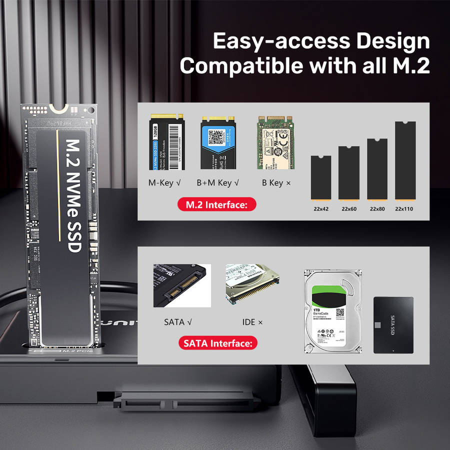 UNITEK TYPE-C NVME M.2 SSD ENCLOSURE ADAPTER