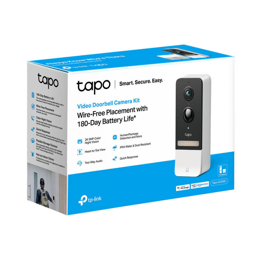 TP-LINK TAPO VIDEO DOORBELL+HUB CAMERA KIT 2K 5MP