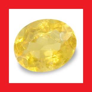 CITRINE (BRAZIL) -  FINE CANARY YELLOW OVAL FACET - 1.84cts