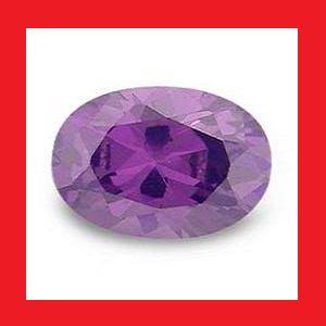 CUBIC ZIRCONIUM - RICH VIOLET OVAL FACET - 0.42cts