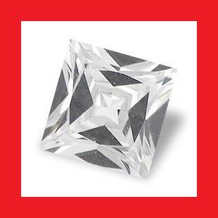 CUBIC ZIRCONIUM - AAA TOP DIAMOND WHITE PRINCESS CUT - 3.29cts