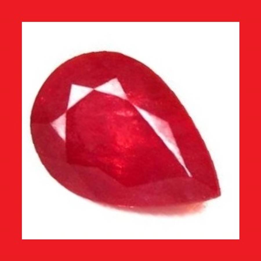 RUBY - VIVID RED PEAR FACET - 2.06cts