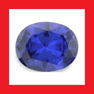 TANZANITE [Created] - VIOLET BLUE OVAL FACET DIAMOND CUT - 4.30cts