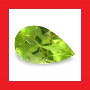 PERIDOT - NICE GREEN PEAR FACETED - 0.745cts