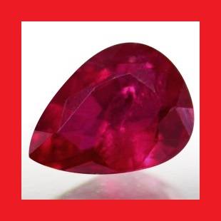 NATURAL RUBY - PIGEON BLOOD RED PEAR SHAPE - 0.250cts