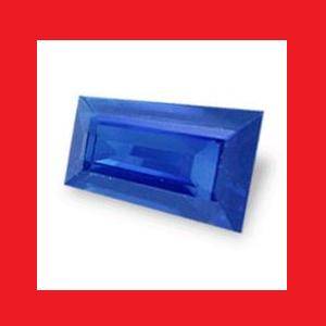 Sapphire (Natural Africa) - Dark Blue Tapered Baguette Facet - +/-0.03cts