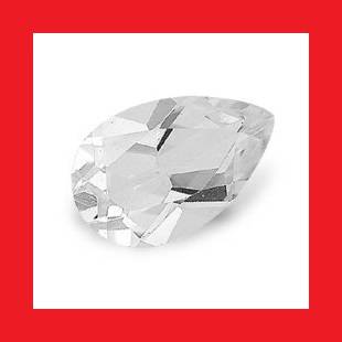TOPAZ - TOP WHITE PEAR FACET - 0.465cts