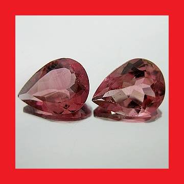 TOURMALINE - ORANGISH PINK PEAR FACET - 1.31cts