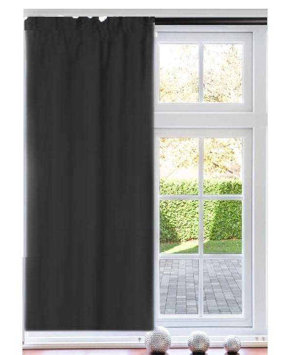 Microfibre Black Curtain